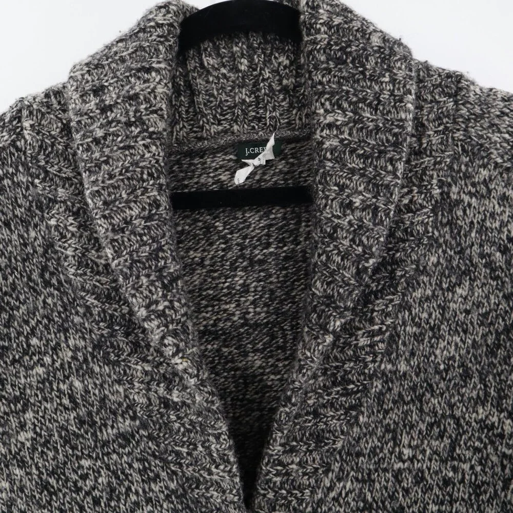J. Crew Wool‎ Marled Sweater Womens M Gray Professor Academia Eclectic Grandpa